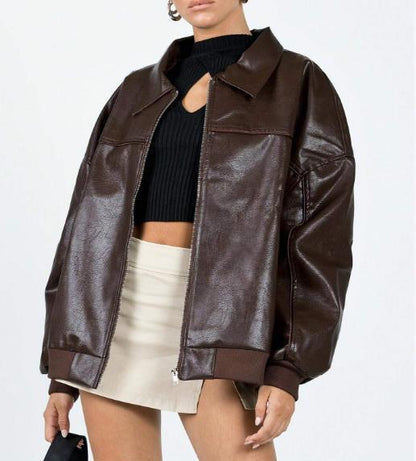 Dame Veste en similicuir au style oversize moderne Chic und Stil