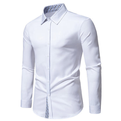 Chemise à manches longues pour hommes avec design rayé moderne Chic und Stil