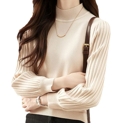 Pull élégant pour femmes avec des manches tricotées hautes Chic und Stil