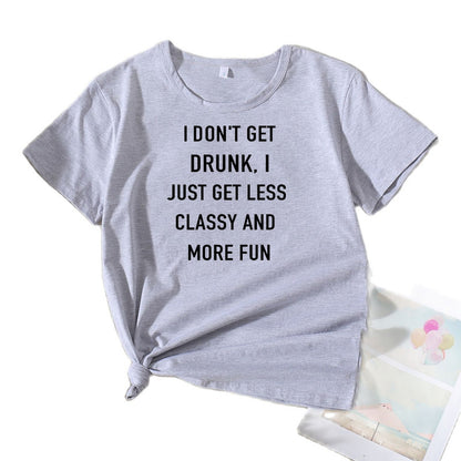 Dames Casual Humour Citation T-shirt Chic und Stil