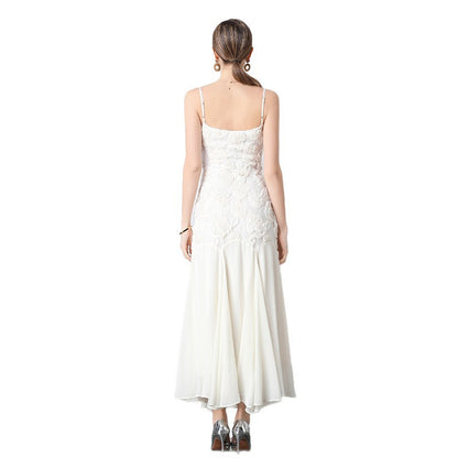 Dames Robe de Soirée Élégante Floral Ornée Chic und Stil