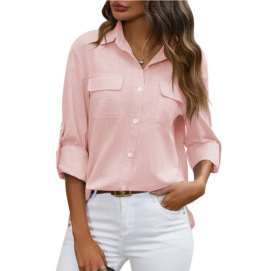 Blouse à manches longues tendance pour dames Chic und Stil
