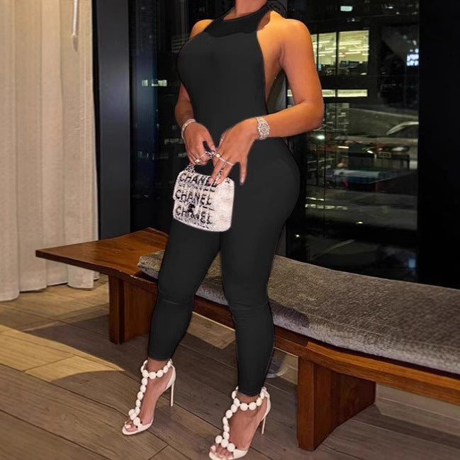 Dames Combinaison élégante avec décolleté profond dans le dos et design asymétrique Chic und Stil