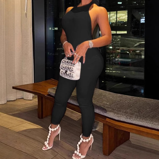 Dames Combinaison élégante avec décolleté profond dans le dos et design asymétrique Chic und Stil