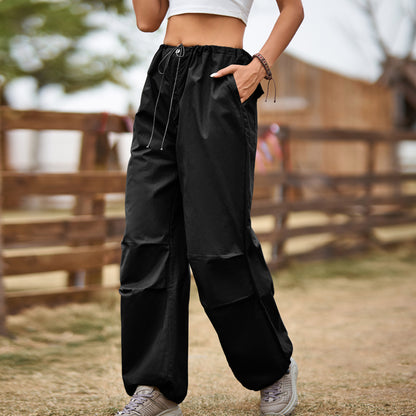 Cargo transport pants for women with elastic waistband and practical pockets Chic and Style
