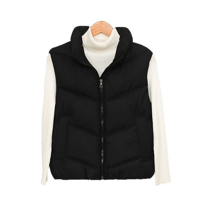 Dames gilet matelassé avec col haut et poches avant pratiques Chic und Stil
