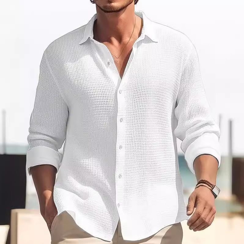 Chemise décontractée à manches longues pour hommes Chic und Stil