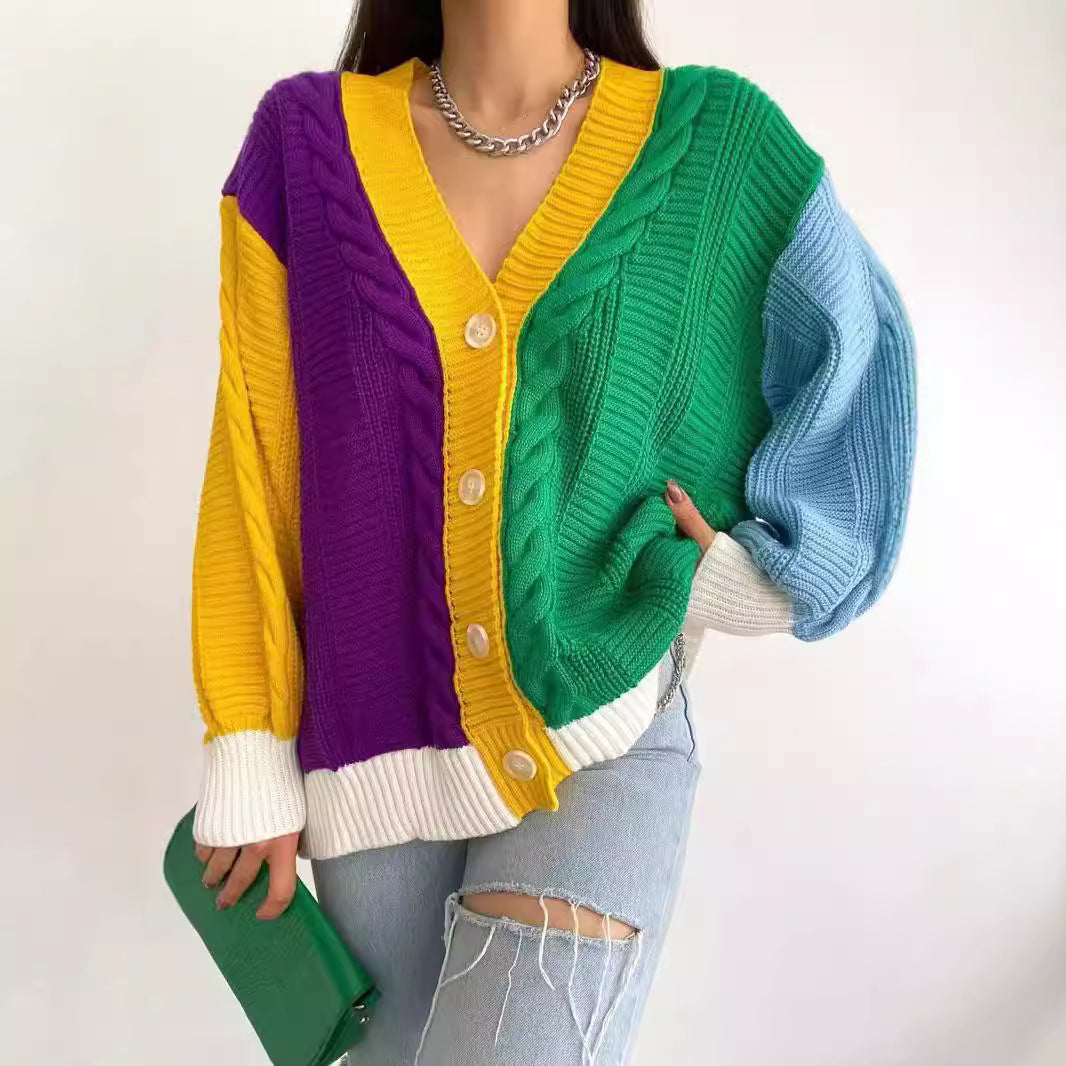 Dames gilet coloré avec détails en tresses Chic und Stil