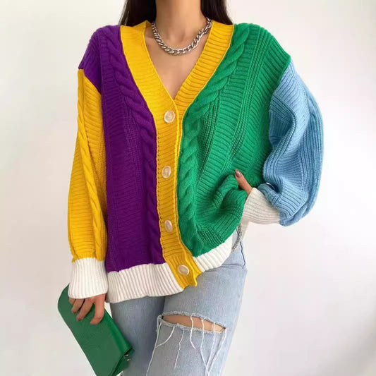 Dames gilet coloré avec détails en tresses Chic und Stil