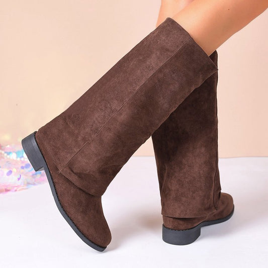 Bottes d'hiver douces pour femmes en daim Chic und Stil