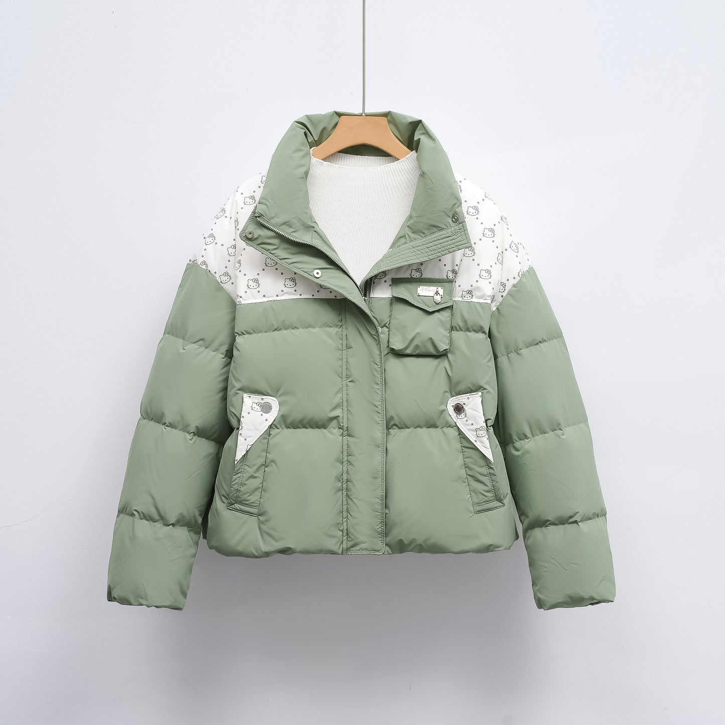 Dame doudoune avec col montant et motif tendance Chic und Stil