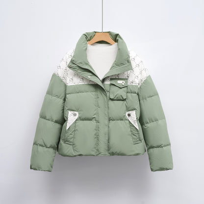 Dame doudoune avec col montant et motif tendance Chic und Stil