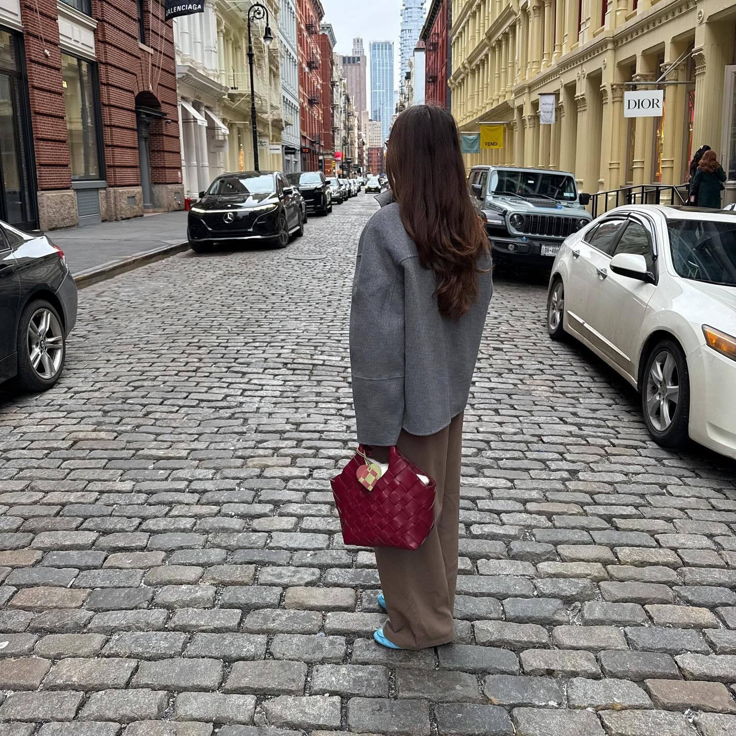 Ladies Oversized Fashionable Jacket in High-Quality Wool Blend Chic and Style