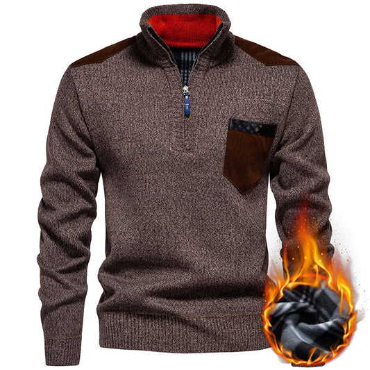 High-quality pullover for men with a high collar and zipper Chic und Stil