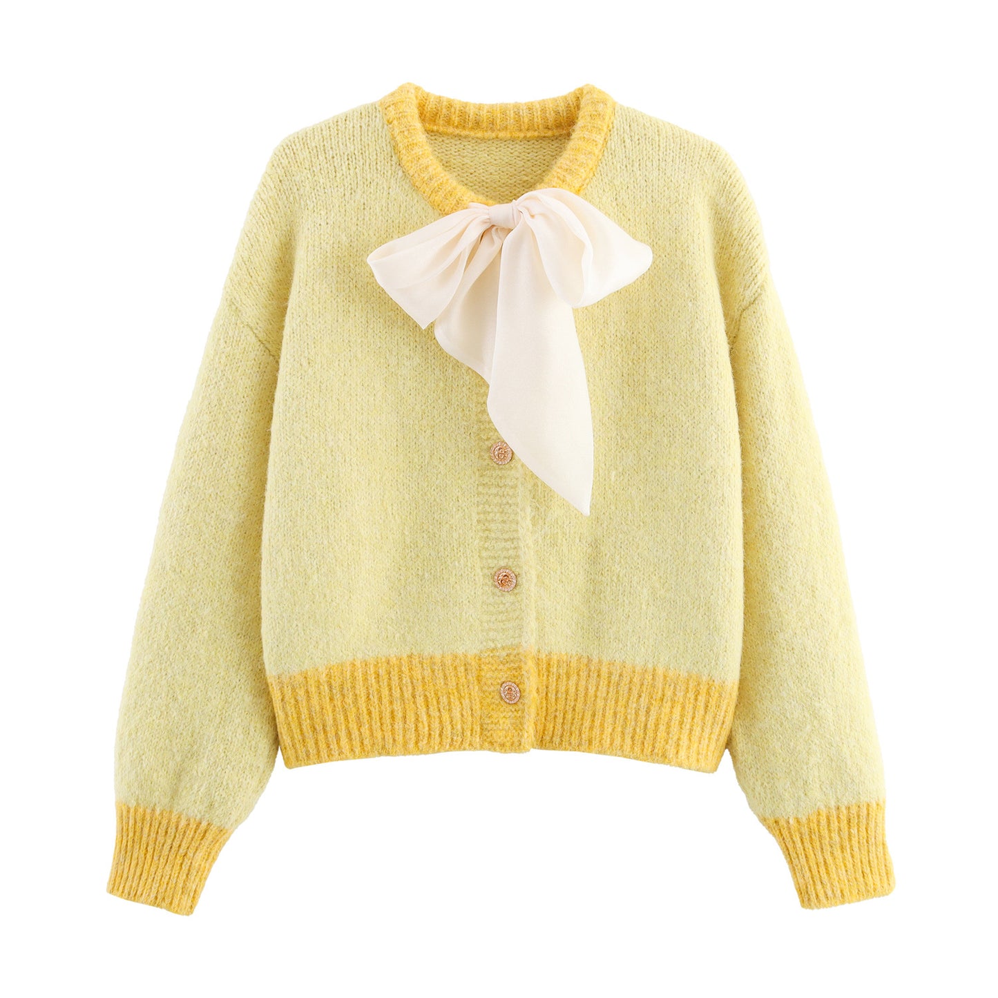 Dames pull-over confortable avec fermeture à nœud Chic und Stil
