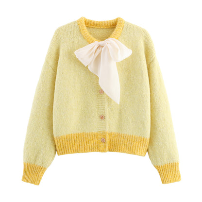 Dames pull-over confortable avec fermeture à nœud Chic und Stil