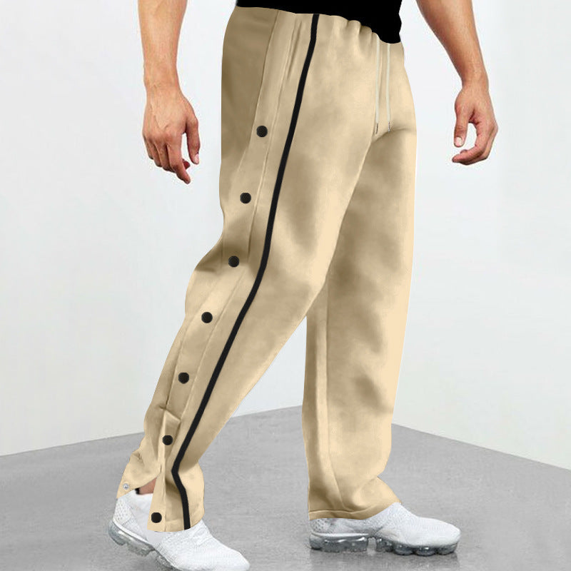 Comfortable men's sports pants with buttons Chic and Style
