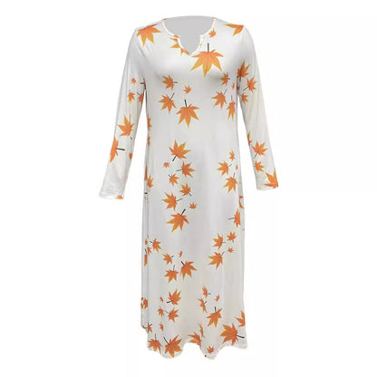 Robe maxi femme avec décolleté en V et imprimé floral Chic und Stil