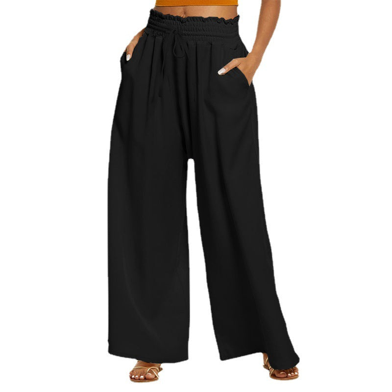 Loose leisure pants for women with elastic waist and practical pockets Chic and Style