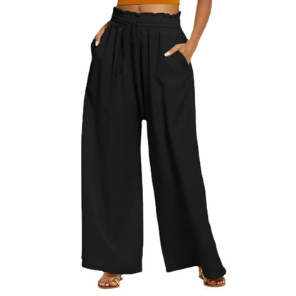 Loose leisure pants for women with elastic waist and practical pockets Chic and Style