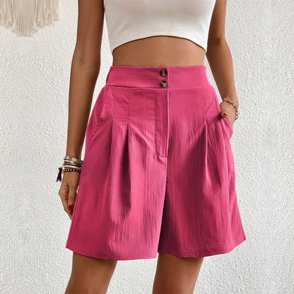 Shorts plissées taille haute sur mesure pour femmes Chic und Stil