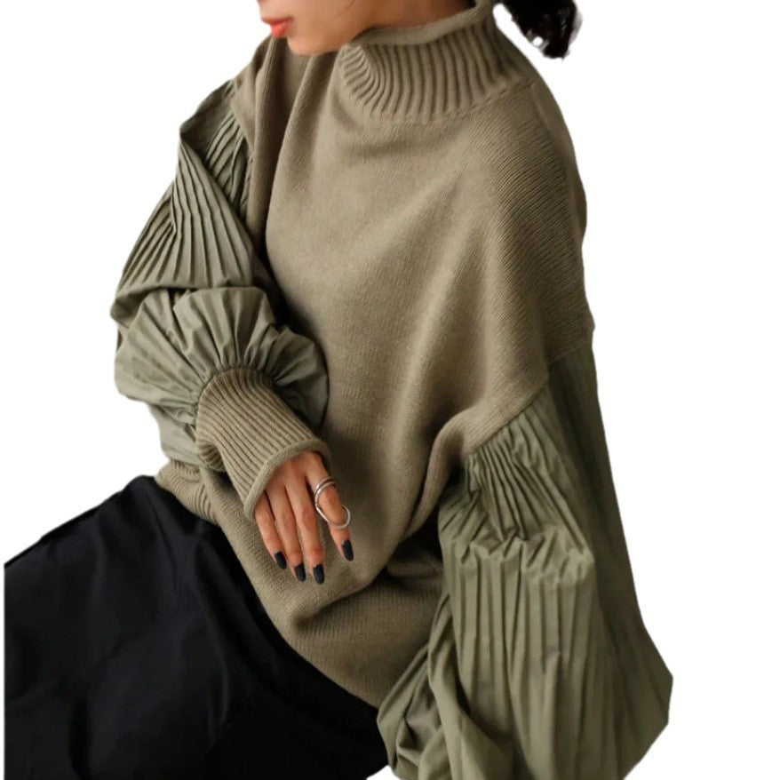 Pull oversized pour femmes avec des manches bouffantes structurées Chic und Stil
