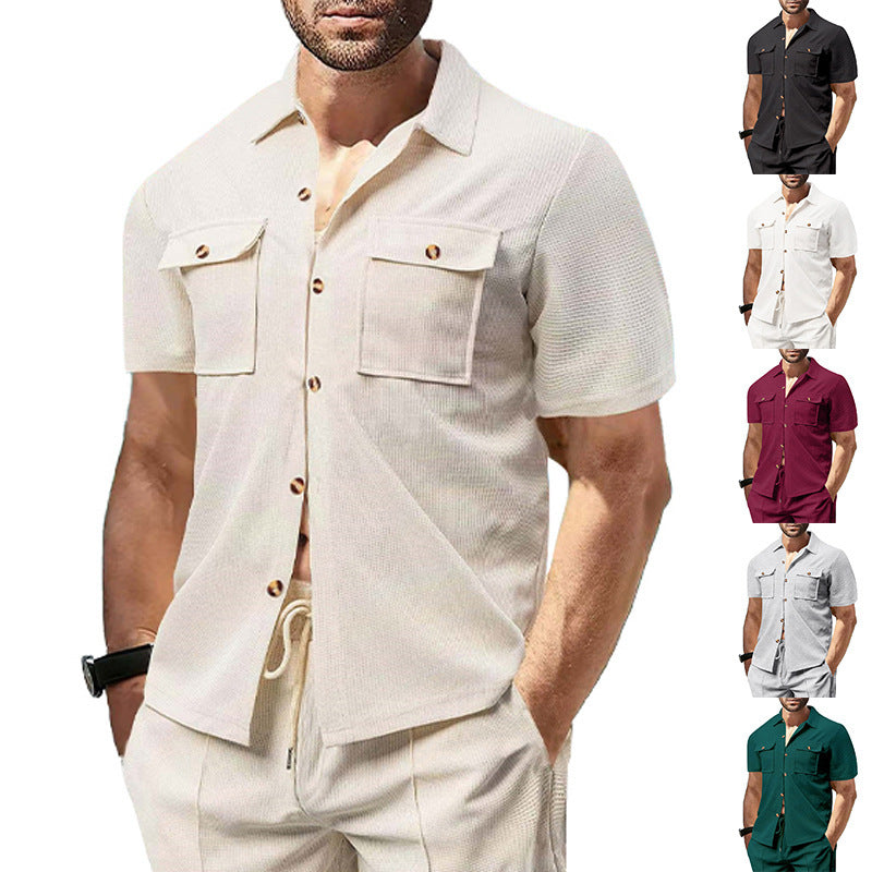 Chemise utilitaire à manches courtes pour hommes avec poches poitrine pratiques Chic und Stil
