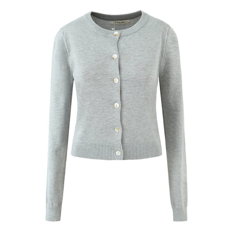 Dames cardigan durable avec fermeture à boutons et encolure ronde Chic und Stil