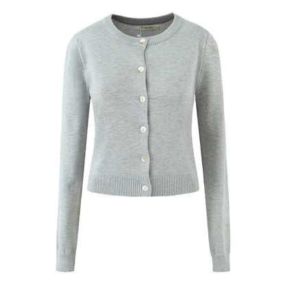 Dames cardigan durable avec fermeture à boutons et encolure ronde Chic und Stil