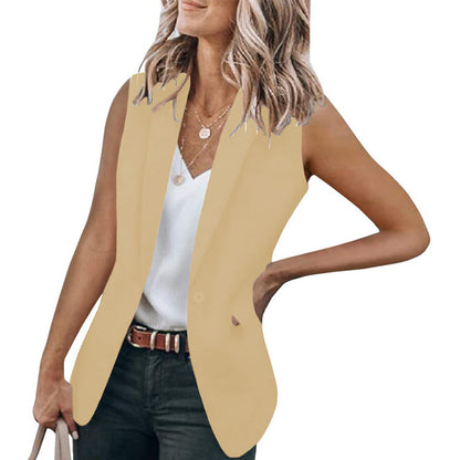 Blazer sans manches pour femmes au style moderne avec poches profondes Chic und Stil