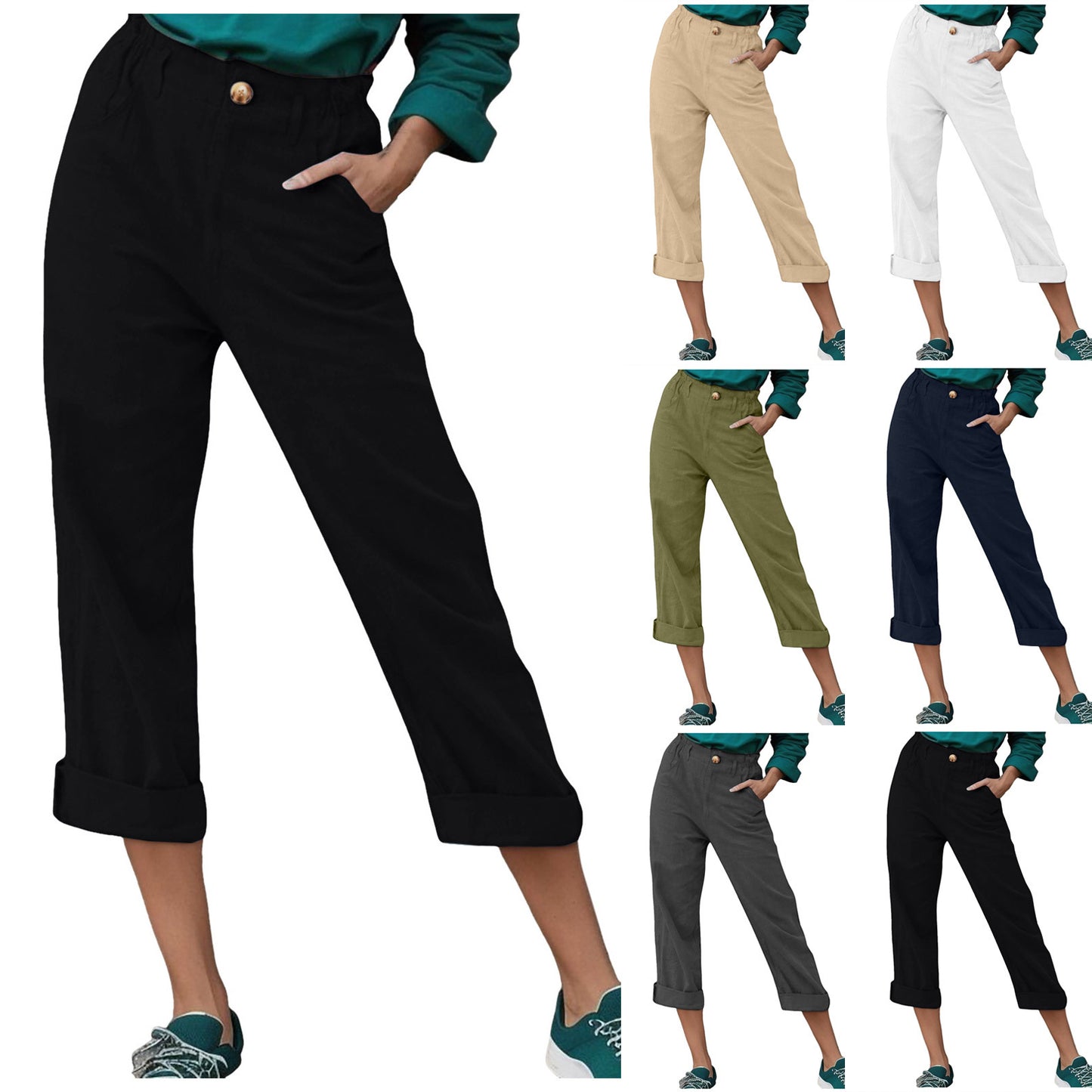 Dames Coupe décontractée Pantalon court Chic und Stil