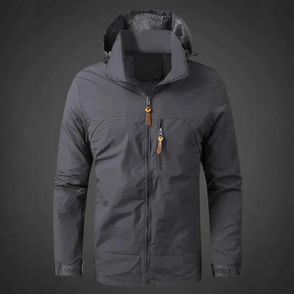 Functional waterproof jacket for men with adjustable hood Chic and Style