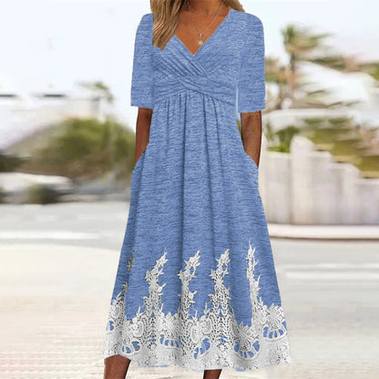 Robe midi en dentelle pour femmes Chic und Stil