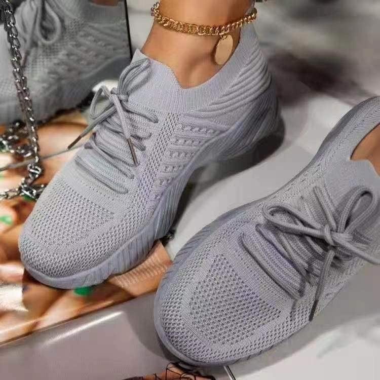 Baskets de course respirantes pour femmes avec tige en tricot flexible Chic und Stil