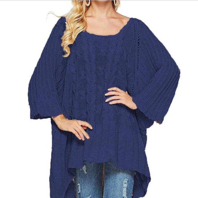 Dames gros tricot pull avec coupe ample et design structuré Chic und Stil