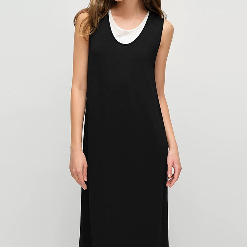 Robe maxi sans manches pour femmes avec un détail en couches Chic und Stil