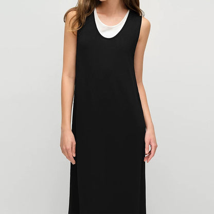 Robe maxi sans manches pour femmes avec un détail en couches Chic und Stil