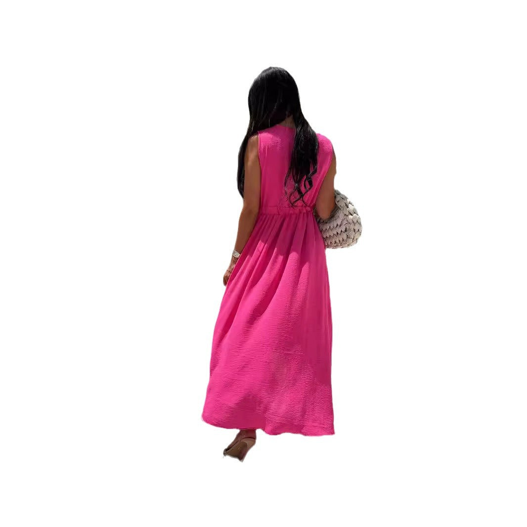 Femme Robe Maxi Chic à Décolleté en V Chic und Stil