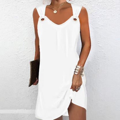 Robe portefeuille pour femmes avec des bretelles décoratives et décolleté en V Chic und Stil
