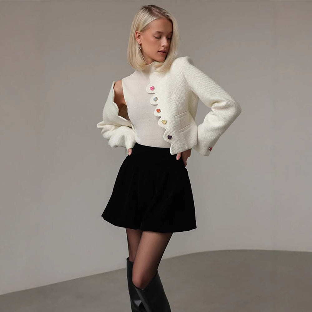 Dames elegante structure jacket met gekleurde knopen Chic und Stil