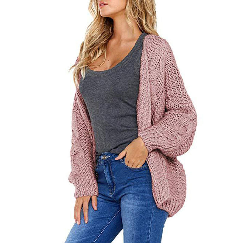 Dames Gros Tricot Cardigan avec silhouette décontractée et détails noués Chic und Stil