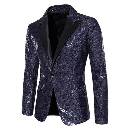 Blazer élégant en sequins pour hommes avec des accents décoratifs raffinés Chic und Stil