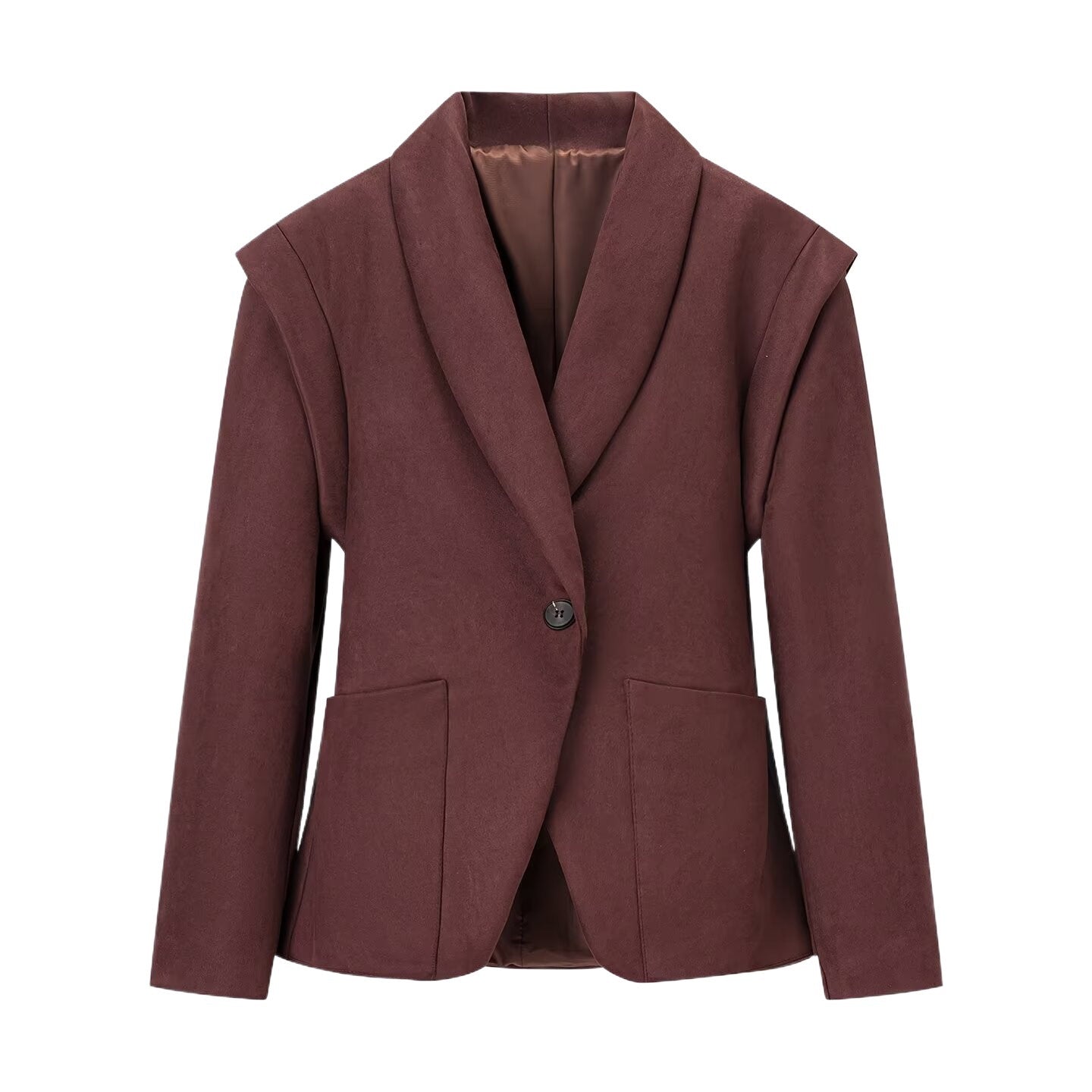 Dames Blazer élégant en simili daim de haute qualité avec poches pratiques Chic und Stil