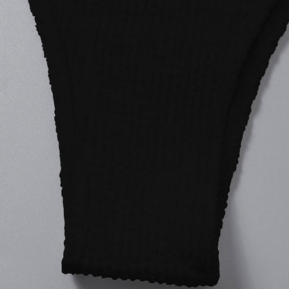 Dames Bralette Texturé Ensemble de Bikini Chic und Stil