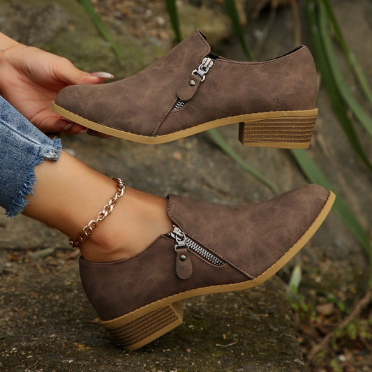 Bottines tendance pour femmes avec un design élégant de fermeture éclair Chic und Stil