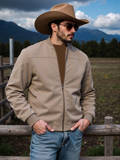 Veste bomber sportive pour hommes avec des détails élégants Chic und Stil