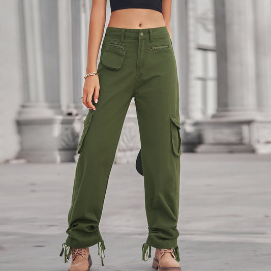 Women's cargo pants with practical deep pockets and an adjustable hem Chic und Stil
