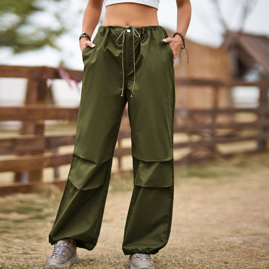 Cargo transport pants for women with elastic waistband and practical pockets Chic and Style
