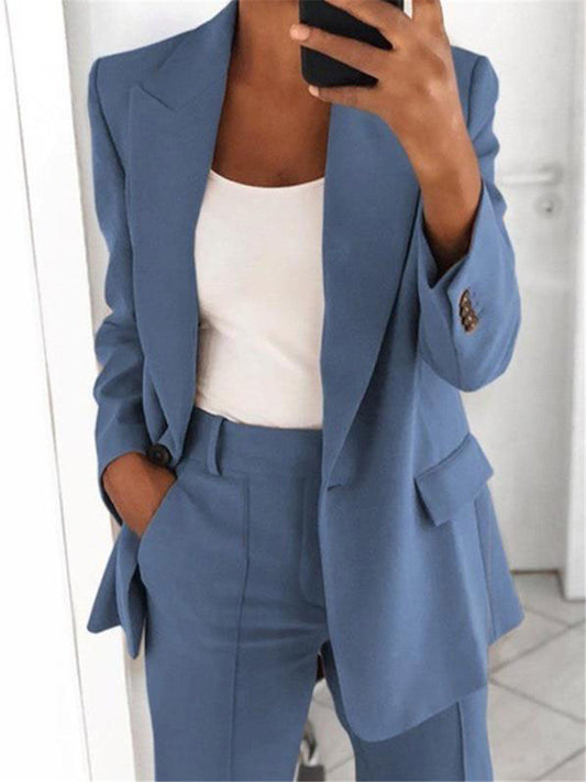 Dames Blazer élégant avec coupe cintrée et poches pratiques Chic und Stil