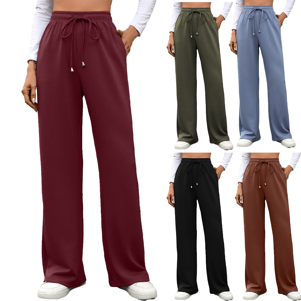 Loose cotton lounge pants for women with elastic waist Chic and Style